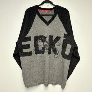 VTG Y2K Ecko Unltd Wool Blend Embroidered Urban Streetwear Mens Sweater Sz XXL